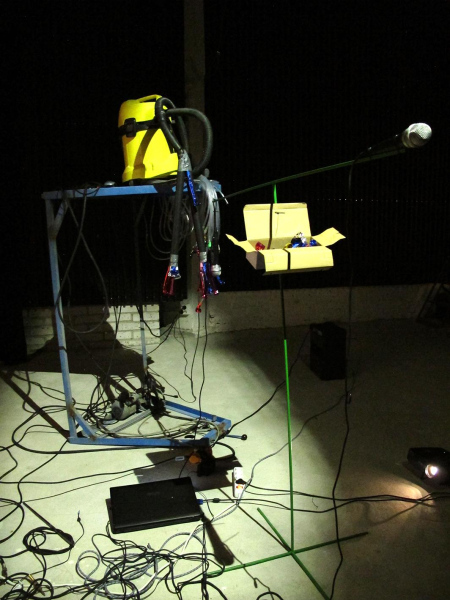 Interactive microphone and sound installation by Andris Marackovskis, Sipola Residency, 2020